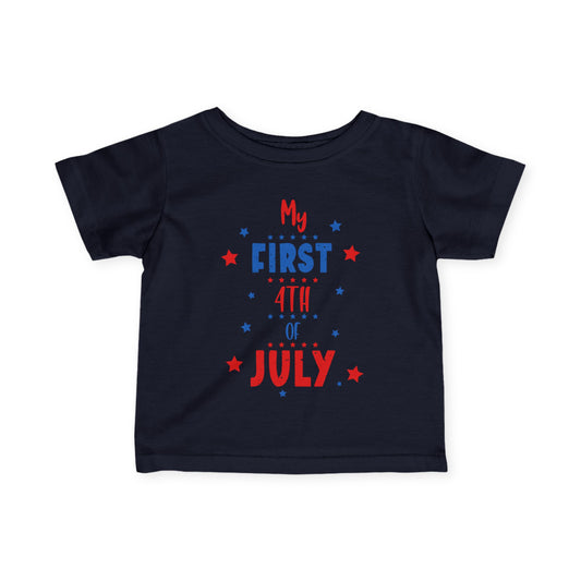 My First 4th of July (Stars) Infant Soft T-Shirt