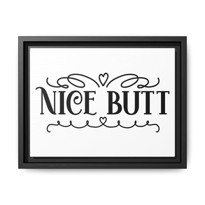 Nice Butt Framed Canvas Bathroom Art