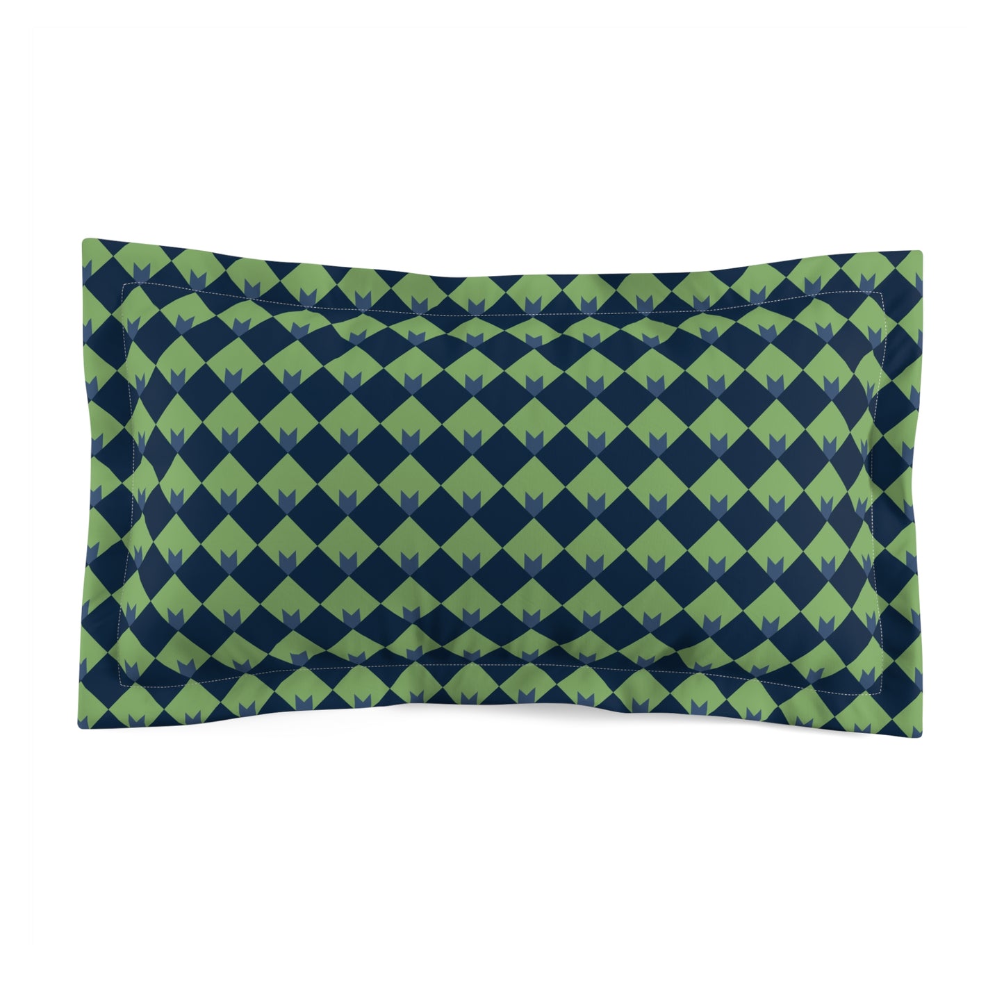 Diamond Bloom-Sage & Navy Basic Bedding Set