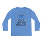 Hanukkah Peace Love & Miracles 1 Youth Long Sleeve Tee
