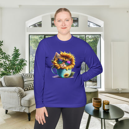 Cool Sunflower Kitten 1 Adult Long Sleeve Tee