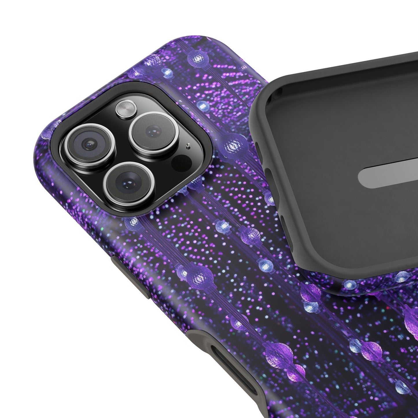 Purple Raindrops MagSafe® Compatible Tough Case for iPhone