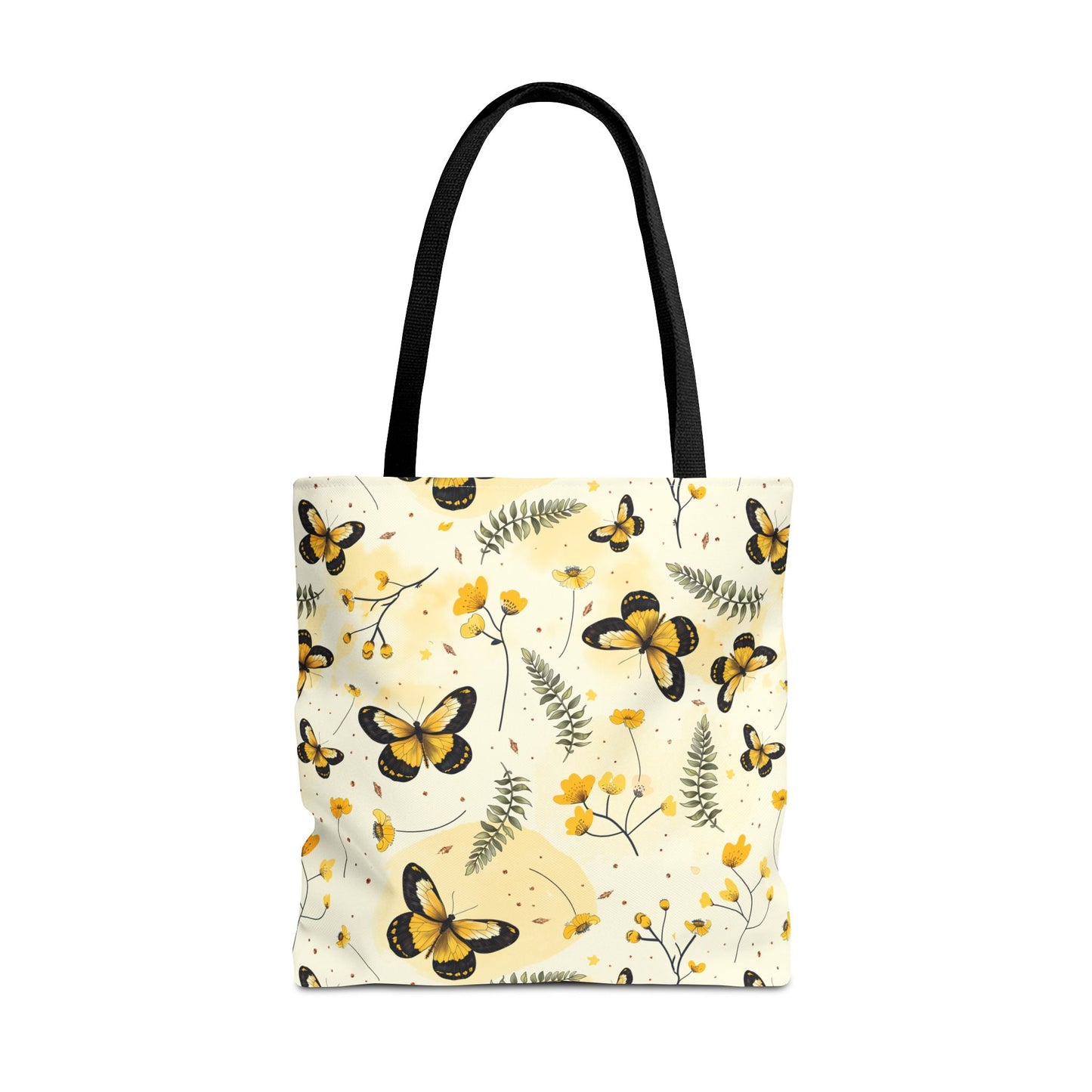 Sunlit Butterfly Bloom Canvas Tote Bag