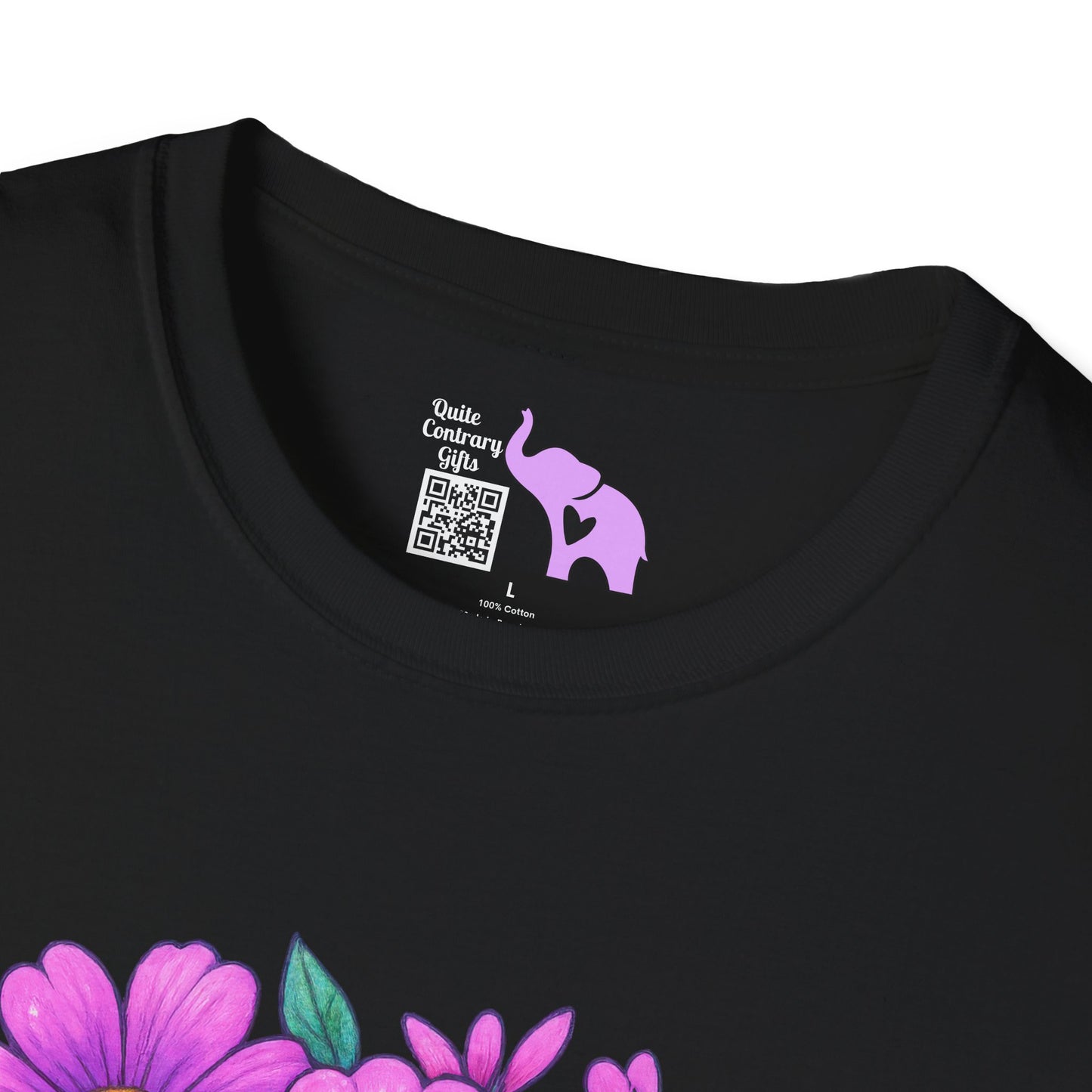 Neon Sugar Skull w/Floral Crown Adult T-shirt