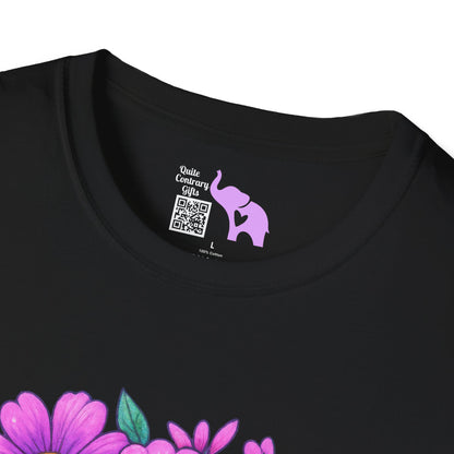 Neon Sugar Skull w/Floral Crown Adult T-shirt