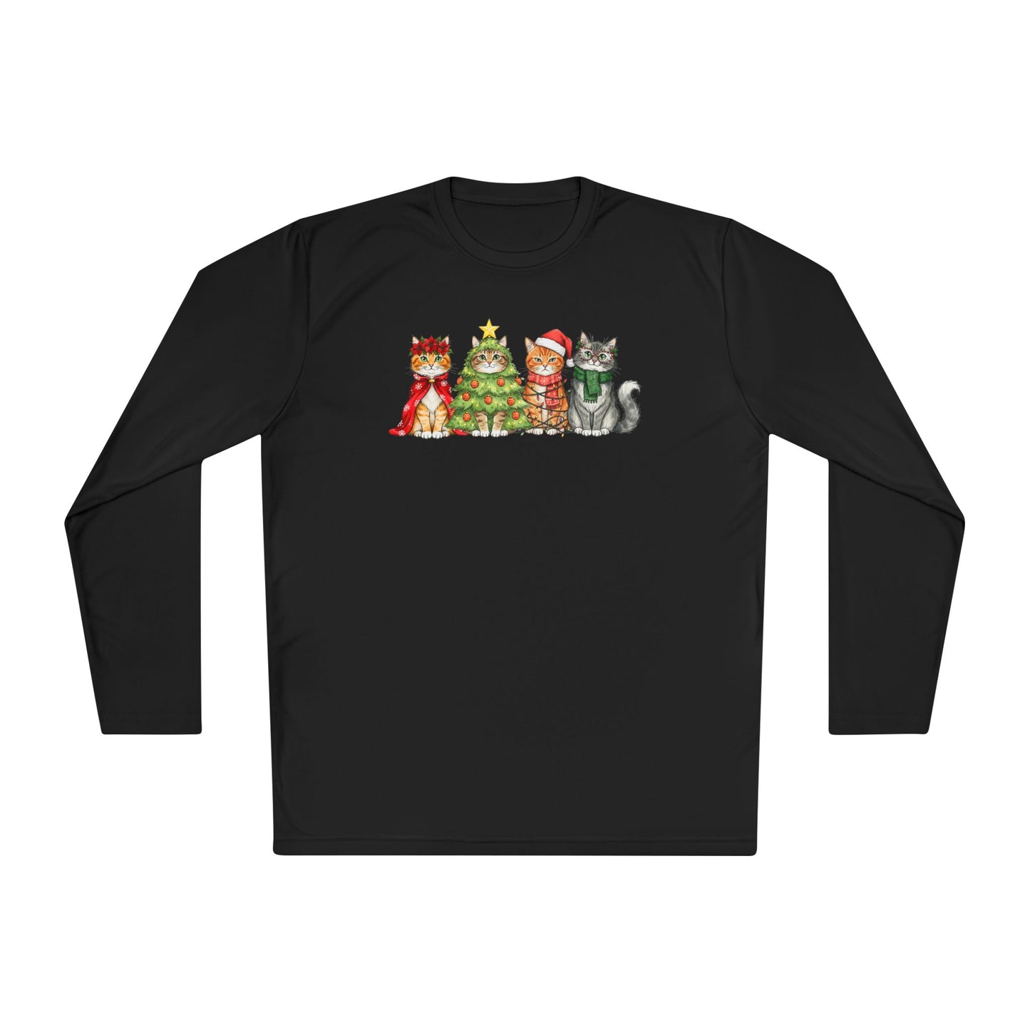 Purrfectly Festive Adult Long Sleeve Tee