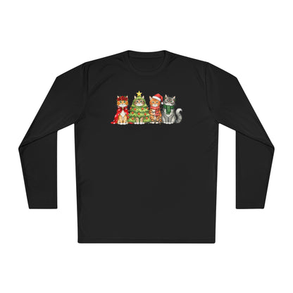 Purrfectly Festive Adult Long Sleeve Tee