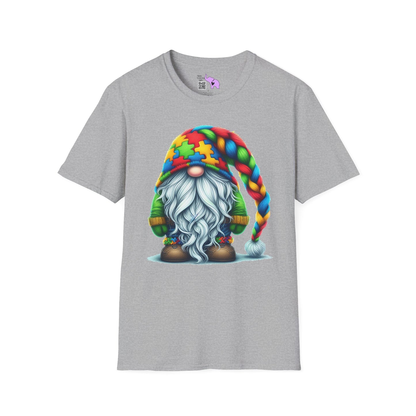 Autism Awarness Gnome Adult T-shirt