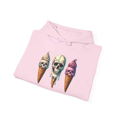 Ice Cream Cone Skull Heavy Blend™ Hooded Sweatshirt