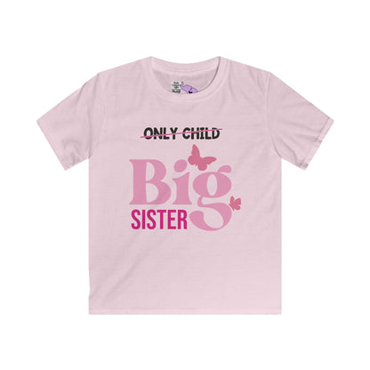 Promoted to Big Sister from Only Child Youth Softstyle Tee