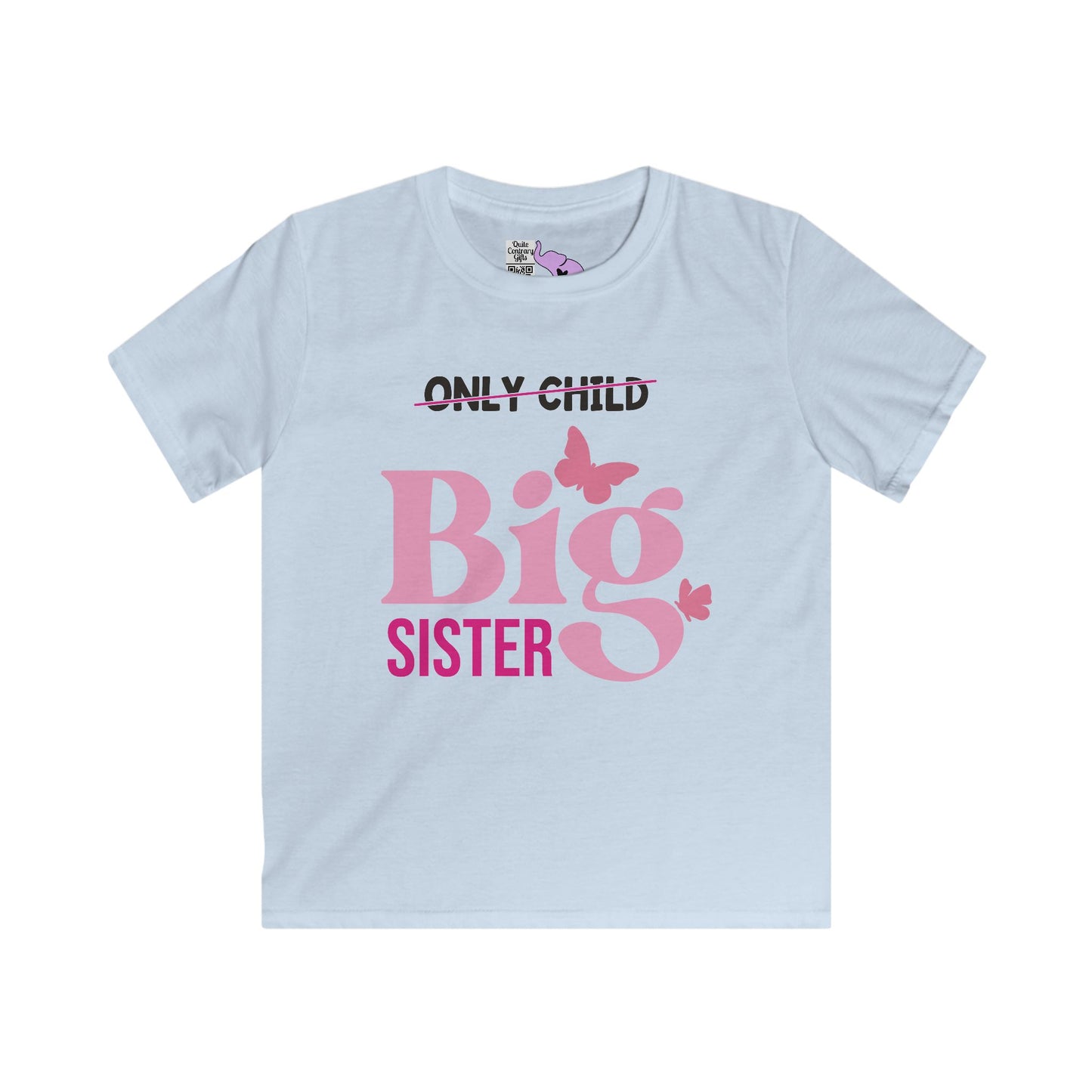 Promoted to Big Sister from Only Child Youth Softstyle Tee