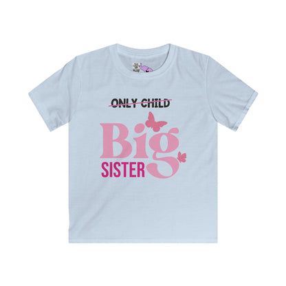 Promoted to Big Sister from Only Child Youth Softstyle Tee