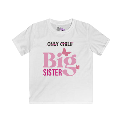 Promoted to Big Sister from Only Child Youth Softstyle Tee