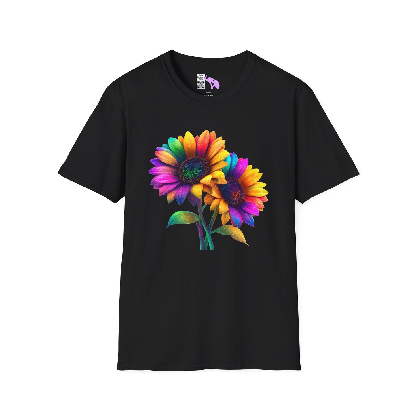 Colorburst Flowers Adult T-shirt
