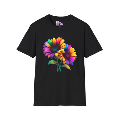Colorburst Flowers Adult T-shirt