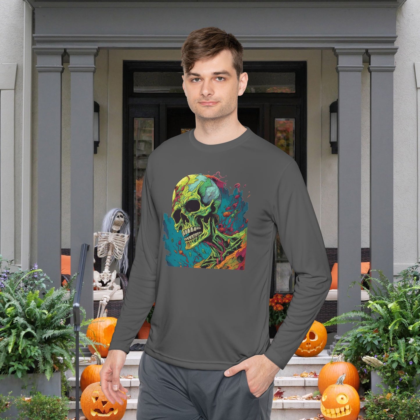 Surreal Skullscape Adult Long Sleeve Tee