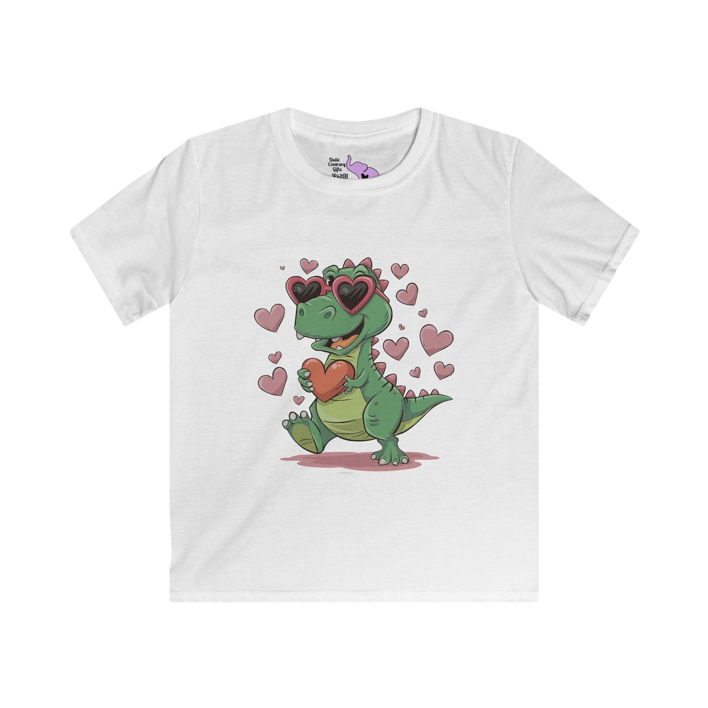 Cute Dinosaur Love Youth Softstyle Tee