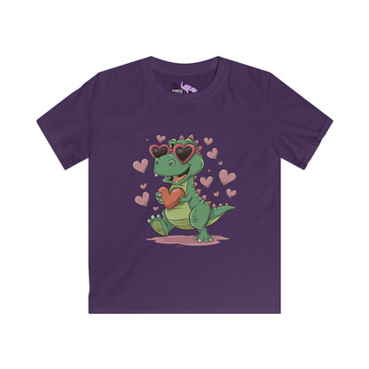 Cute Dinosaur Love Youth Softstyle Tee