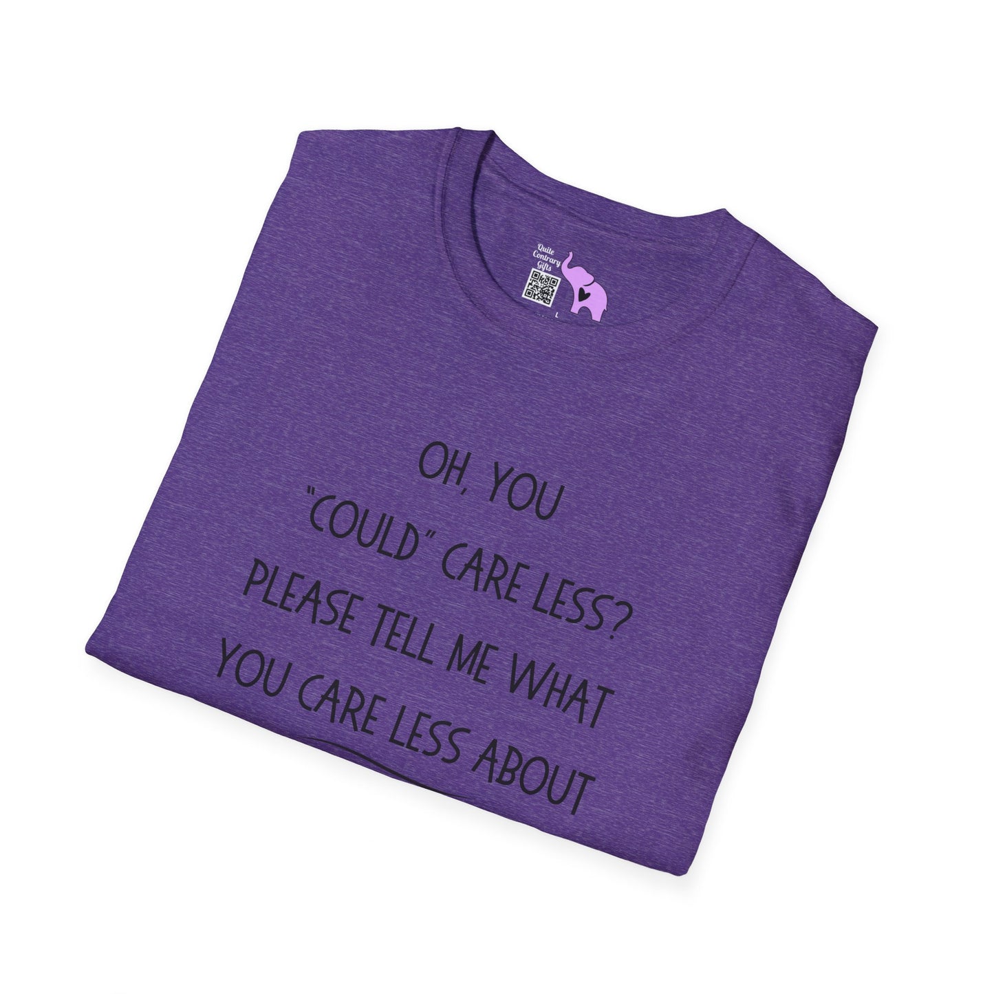 Couldn't Care Less Grammar T-shirt