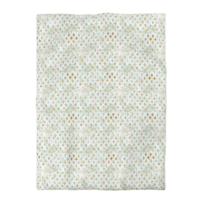 Faded Correspondence Microfiber Duvet Cover