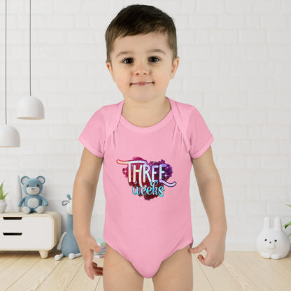 Stardust Baby Milestone Bodysuit-Three Weeks