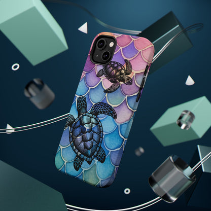 Sea Turtle Silhouette MagSafe® Compatible Tough Case for iPhone