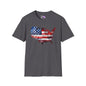 American-Shaped Flag Watercolor Adult T-Shirt