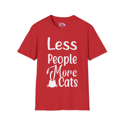 Less People More Cats Adult T-shirt