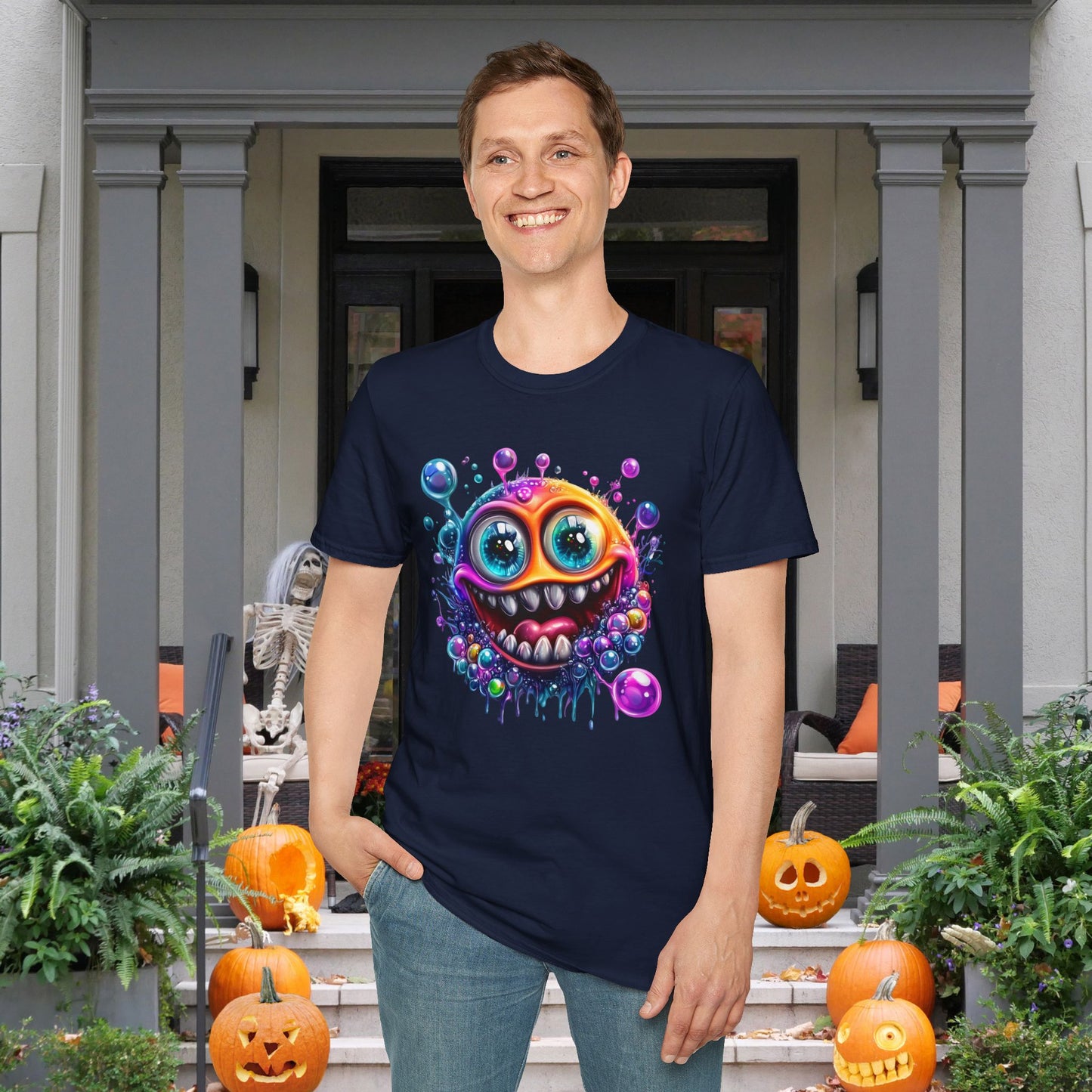 Bubbly Monster Adult T-shirt