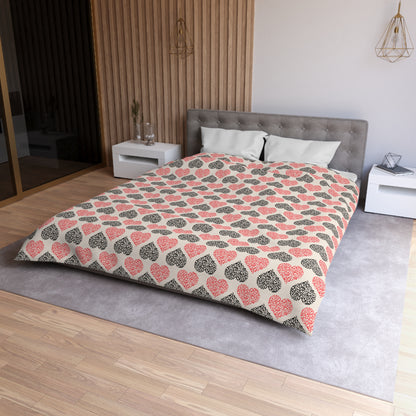 Rustic Hearts Microfiber Duvet Cover