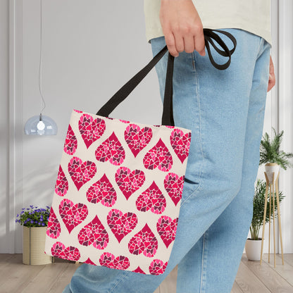 Simple Hearts Canvas Tote Bag