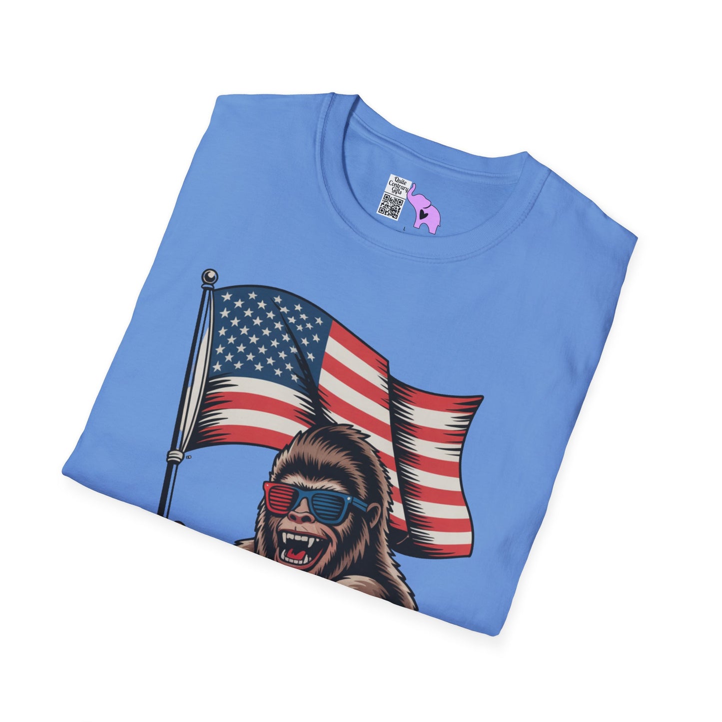 Patriotic Bigfoot Adult T-shirt