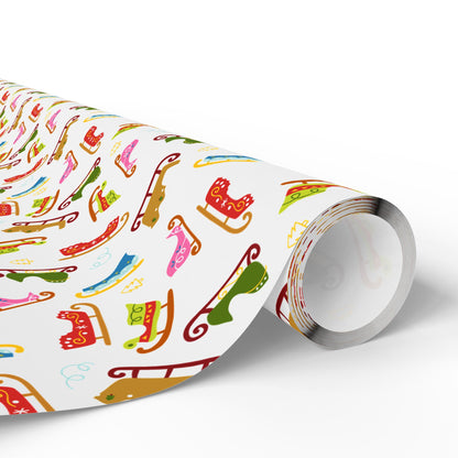 Sleigh Ride Spectacle Wrapping Paper