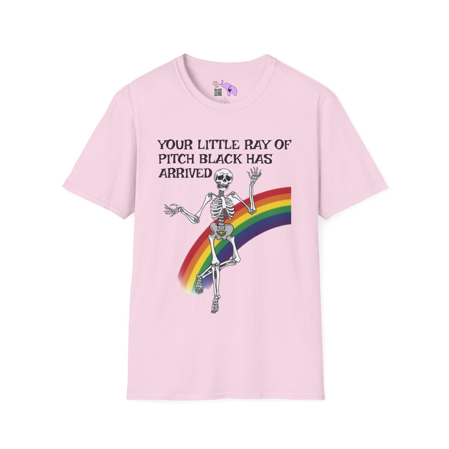 Your Little Ray of Pitch Black Has Arrived (Rainbow) Adult T-shirt