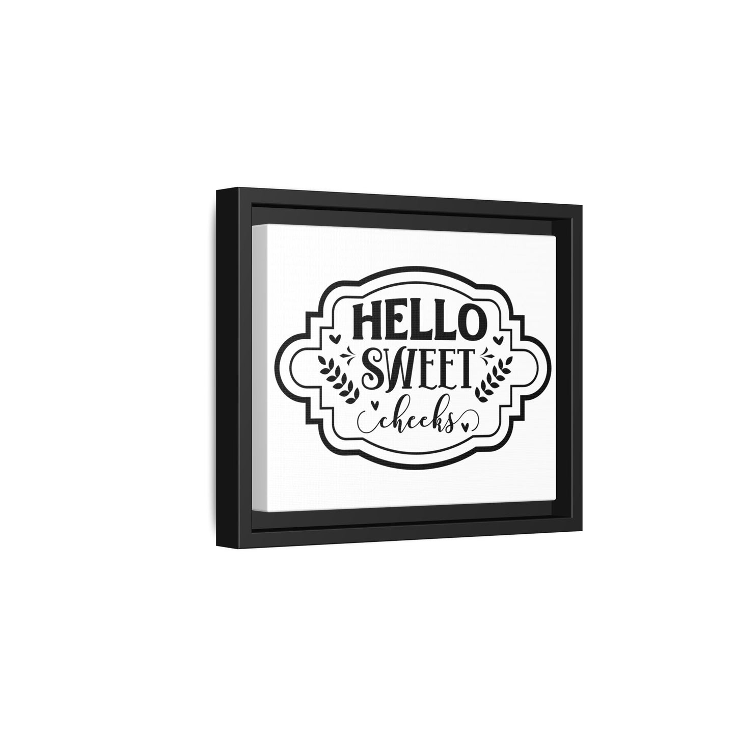 Hello Sweet Cheeks Framed Canvas Bathroom Art