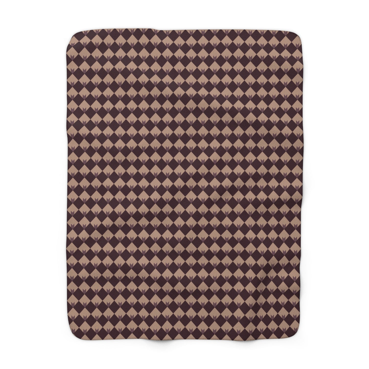 Diamond Bloom-Crimson & Plum Fleece Blanket