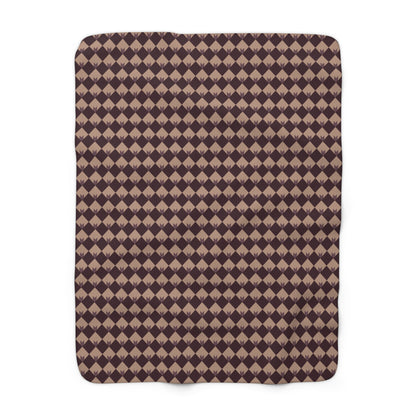 Diamond Bloom-Crimson & Plum Fleece Blanket