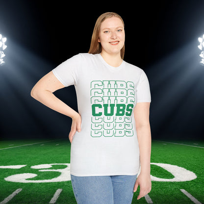Cubs (Stacked) Adult T-shirt