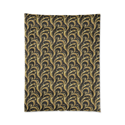 Black & Gold Luxe Swirl Basic Bedding Set