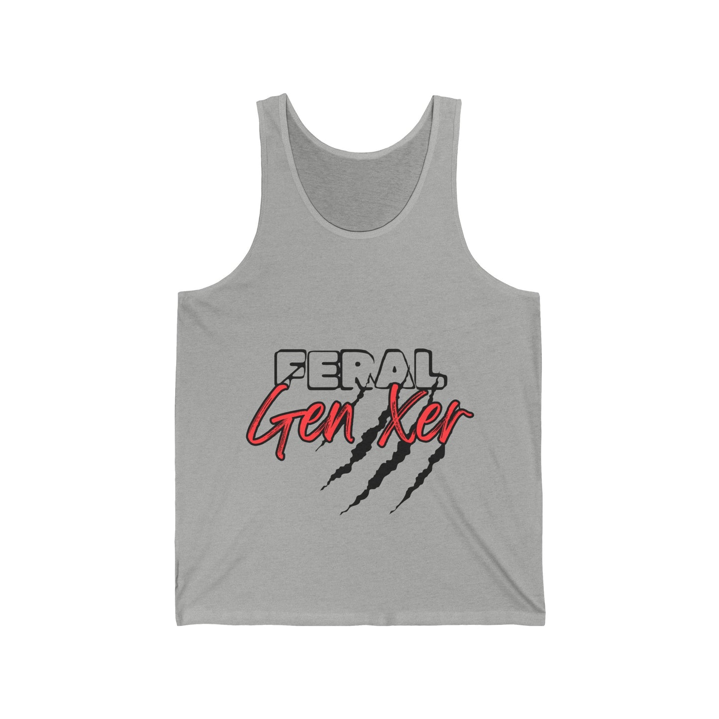 Feral GenXer w/Claws Unisex Jersey Tank