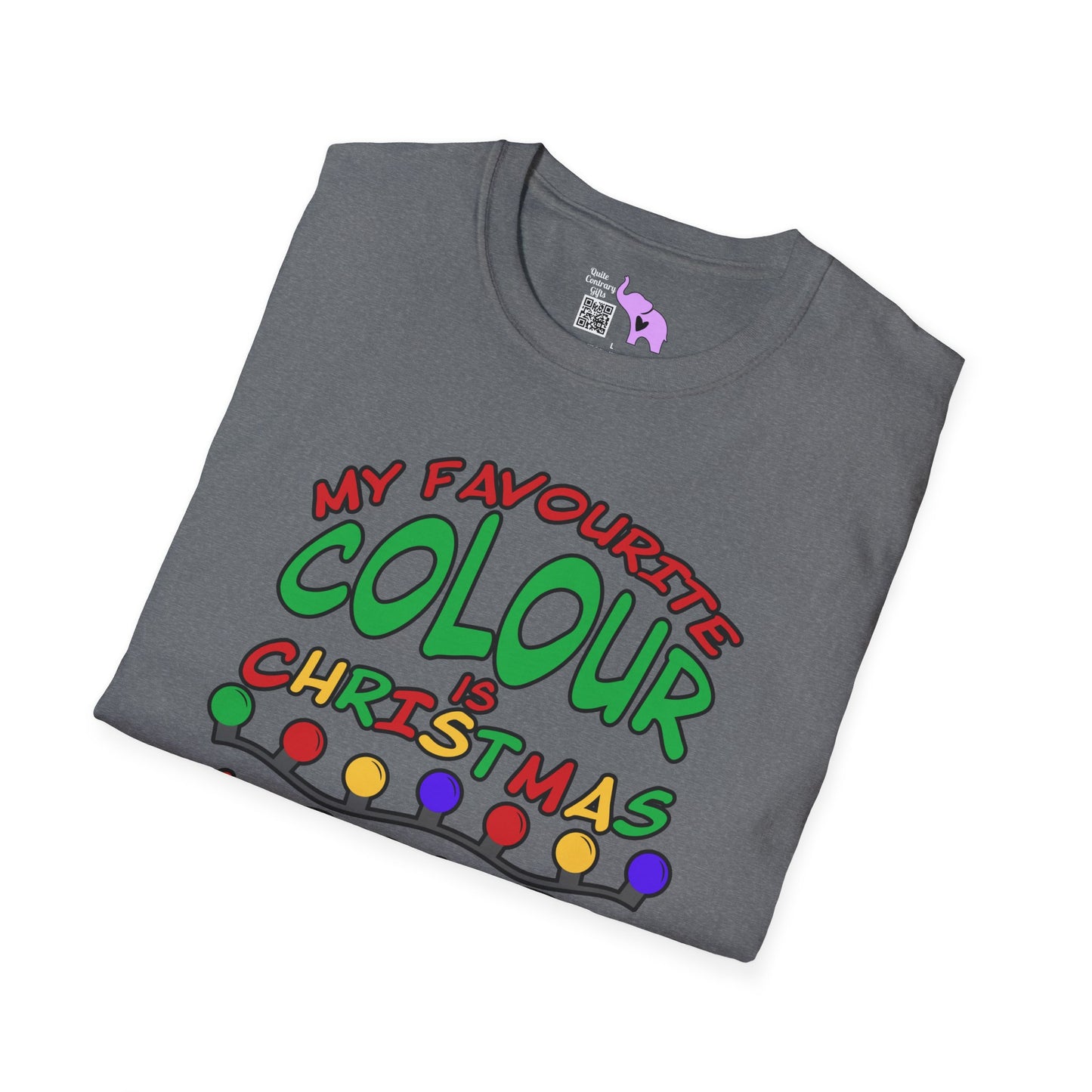 My Favourite Colour Is Christmas Lights  Adult T-shirt