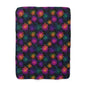 Neon Lotus Blooms Fleece Blanket