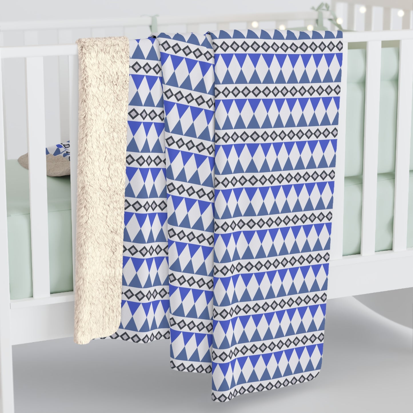 Sapphire Cairn Stripes Fleece Blanket