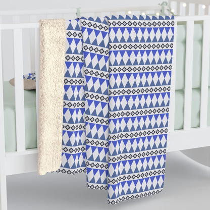 Sapphire Cairn Stripes Fleece Blanket