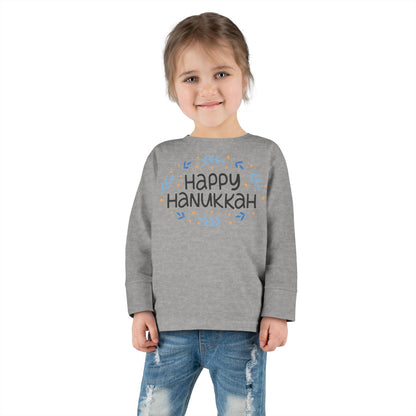 Happy Hanukkah 4 Toddler Long Sleeve Tee