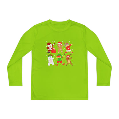 Dabbing Santa Crew Youth Long Sleeve Tee
