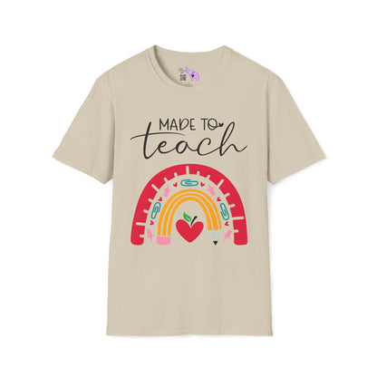 Made to Teach Rainbow Adult T-shirt
