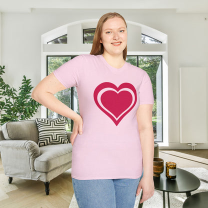 Heart Outline Adult Unisex Tshirt