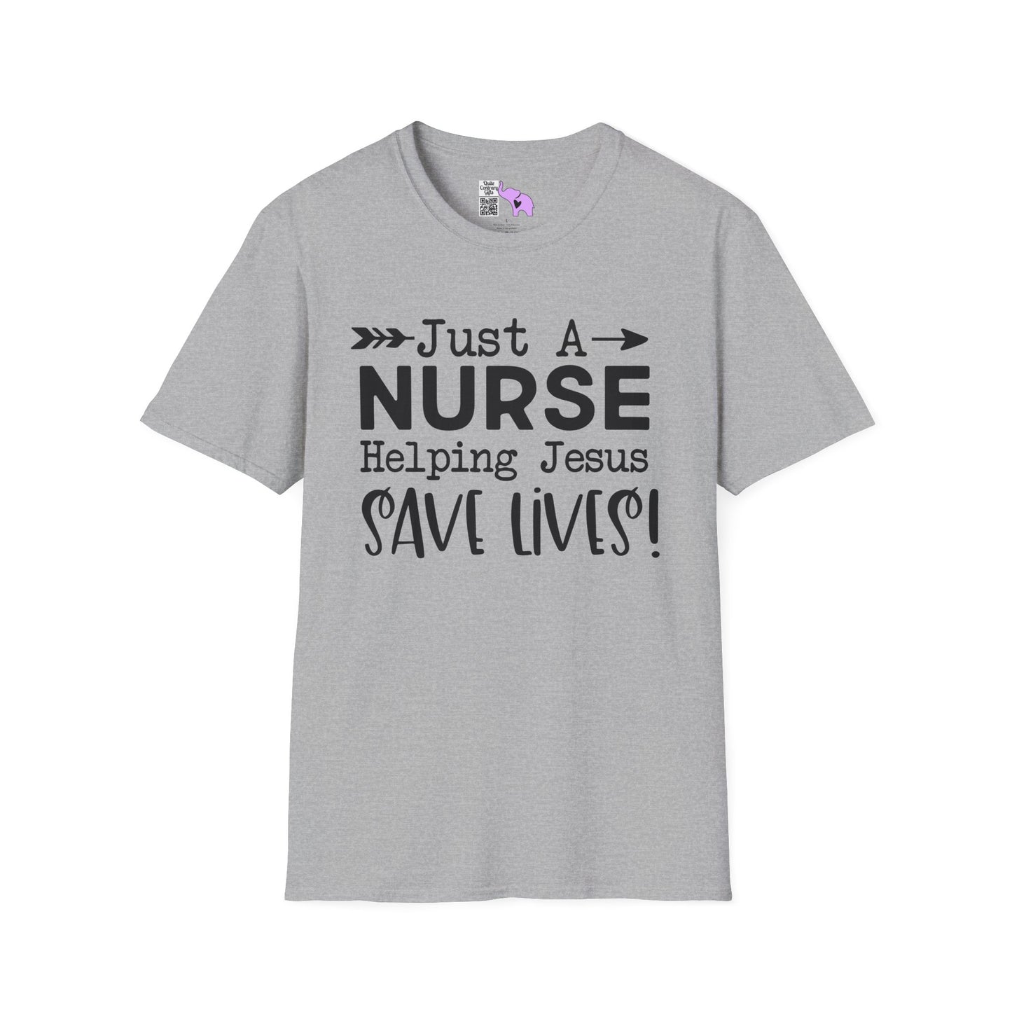 Just A Nurse Helping Jesus Save Lives Adult T-shirt