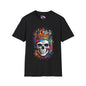 Colorful Crowned Skull Adult T-shirt